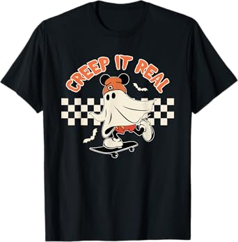 Creep it Real Spooky Ghost Mouse Men Women Halloween T-Shirt