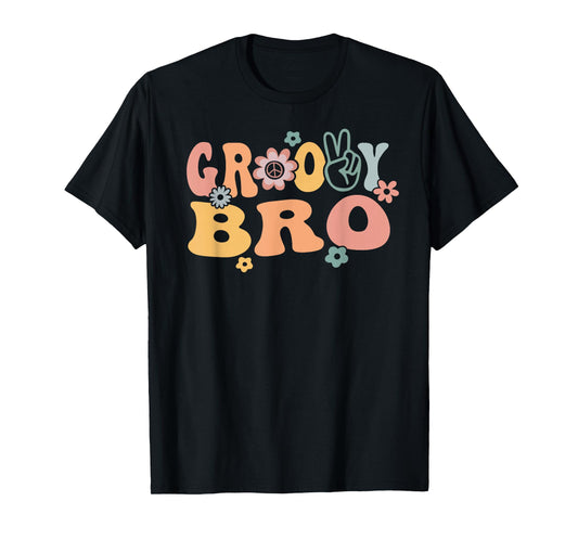 Groovy Bro Retro Brother Matching Family 1st Birthday Party T-Shirt
