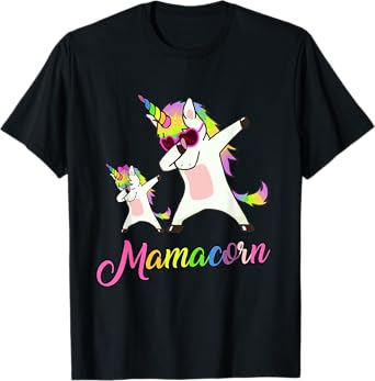 Mamacorn Funny Unicorn Mommy Unicorn Girl and Mother T-Shirt