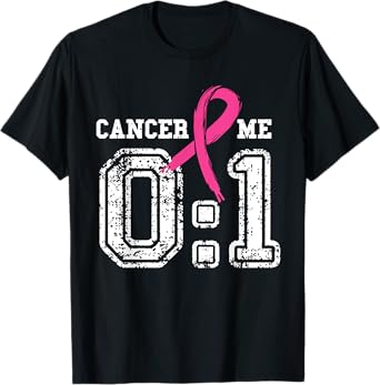 Cancer 0 Me 1 Breast Cancer Awareness Survivor Gift T-Shirt