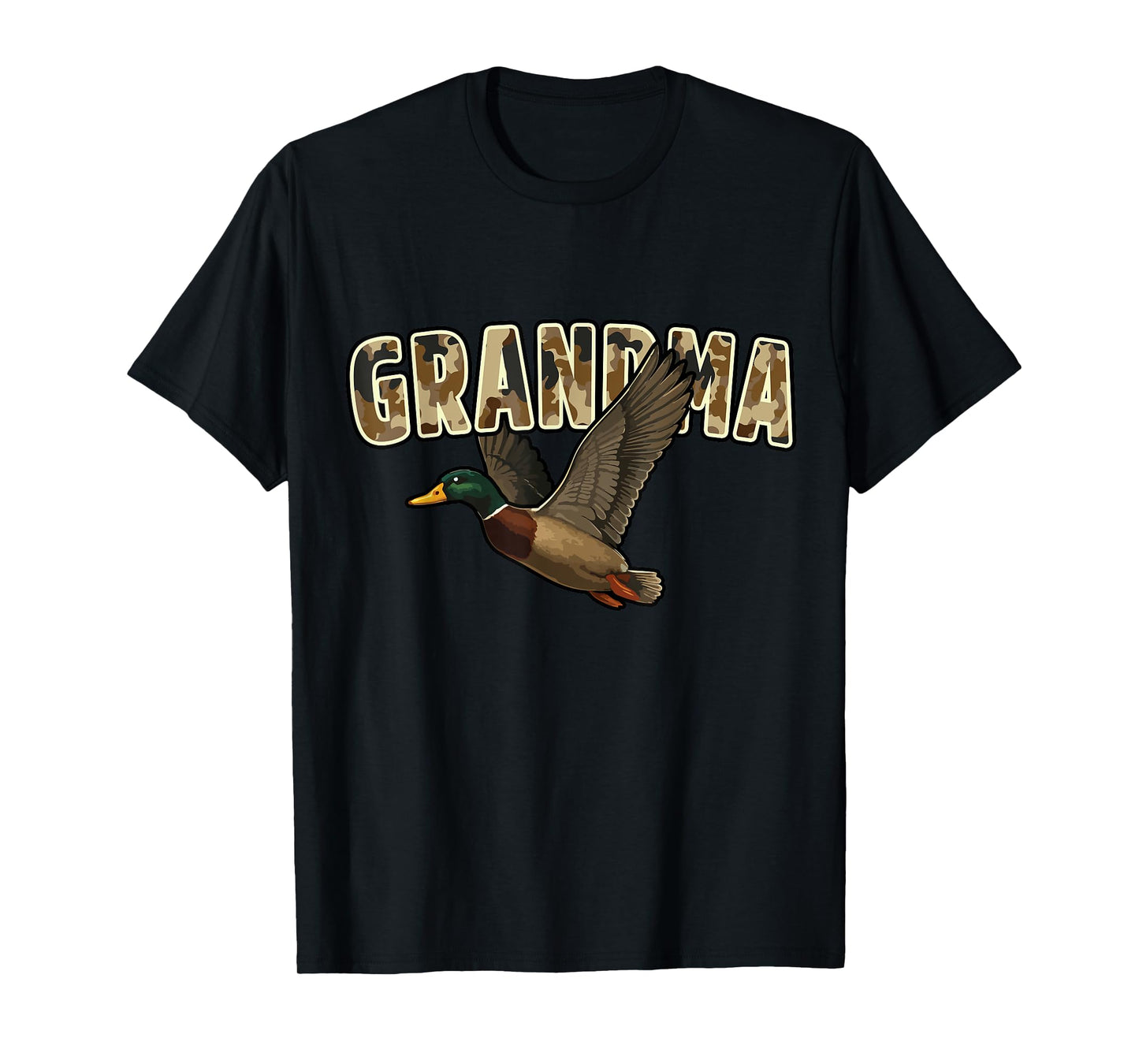 Camouflage Vintage Mallard Duck Retro Camo Hunting Grandma T-Shirt