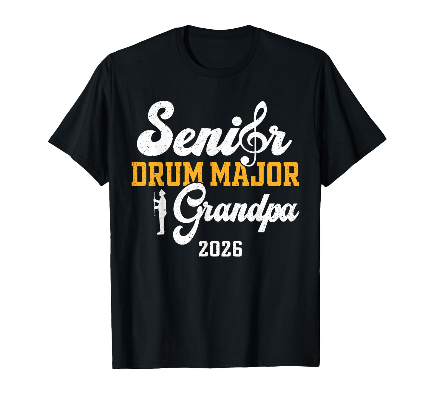 Senior Drum Major Grandpa 2026 Graduation Matching Family T-Shirt