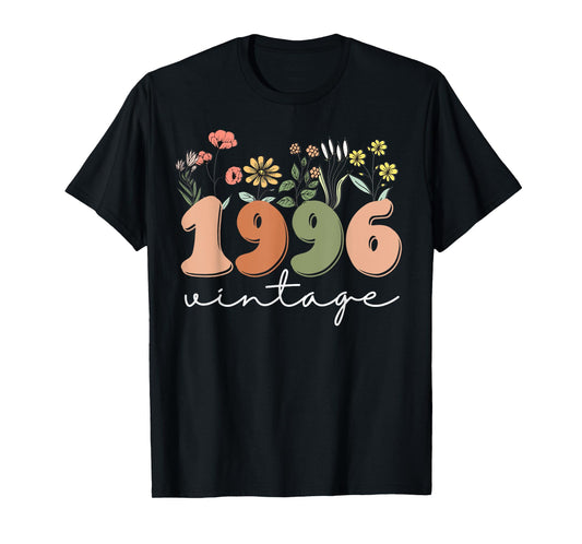 30 Years Old Vintage 1996 30th Birthday Tee Wildflower Women T-Shirt