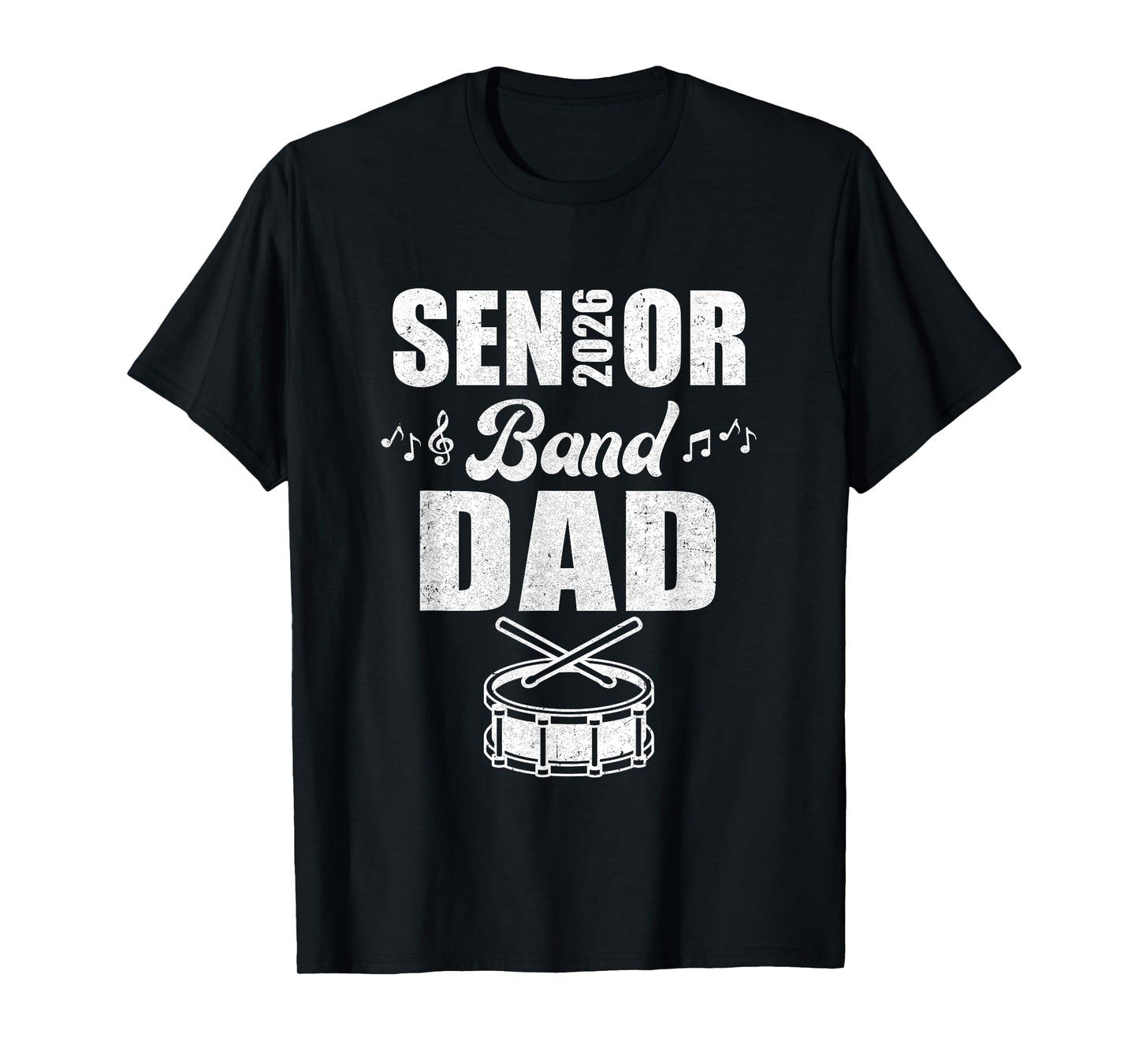 Senior Band Dad 2026 Marching Band Class Of 2026 Drum T-Shirt