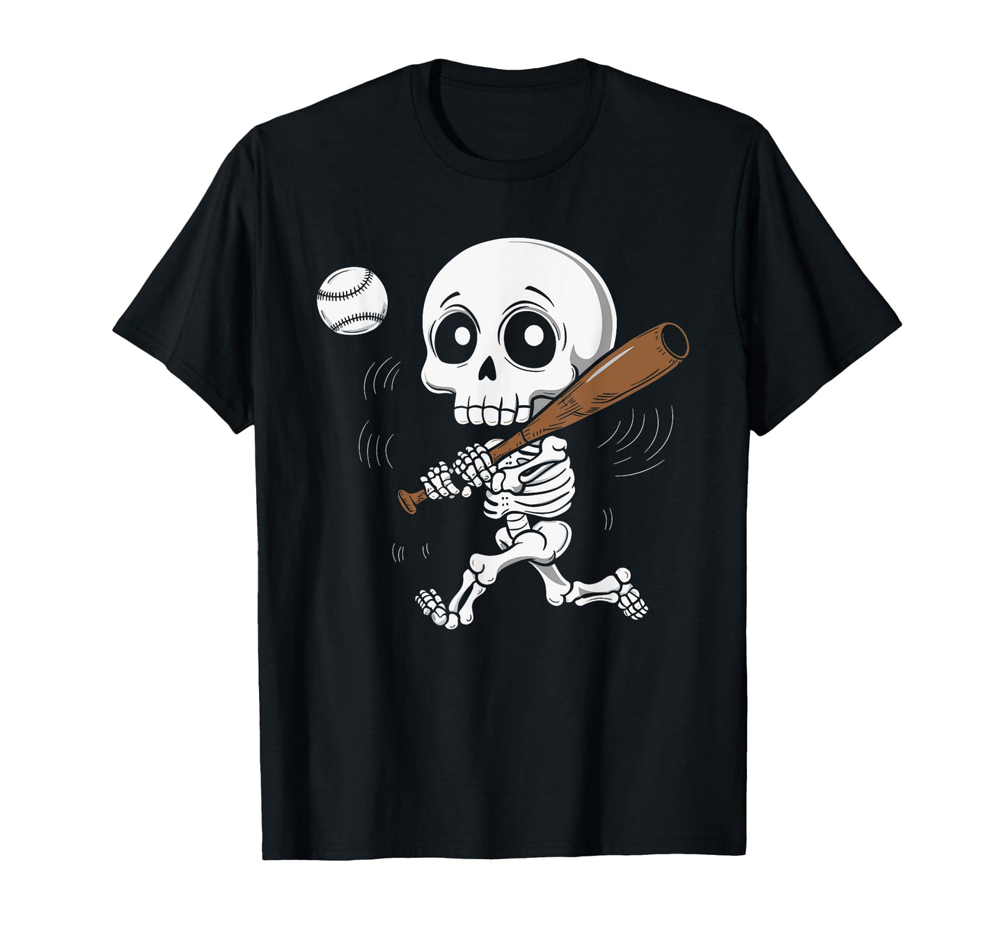 Skeleton Playing Baseball T-Shirt