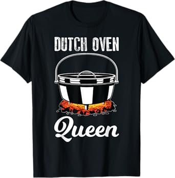 Outdoor Campfire Cooking Dutch Oven Queen T-Shirt