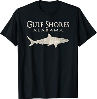 Retro Gulf Shores AL Shark T-Shirt T-Shirt
