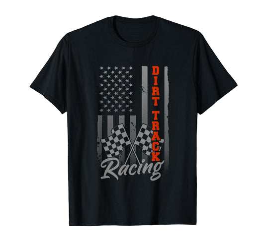 American Flag Racing Race Car USA Family Matching Pit Crew T-Shirt