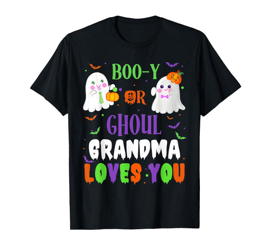 Boo-y Or Ghoul Grandma Loves You Boo Halloween Baby Gender T-Shirt