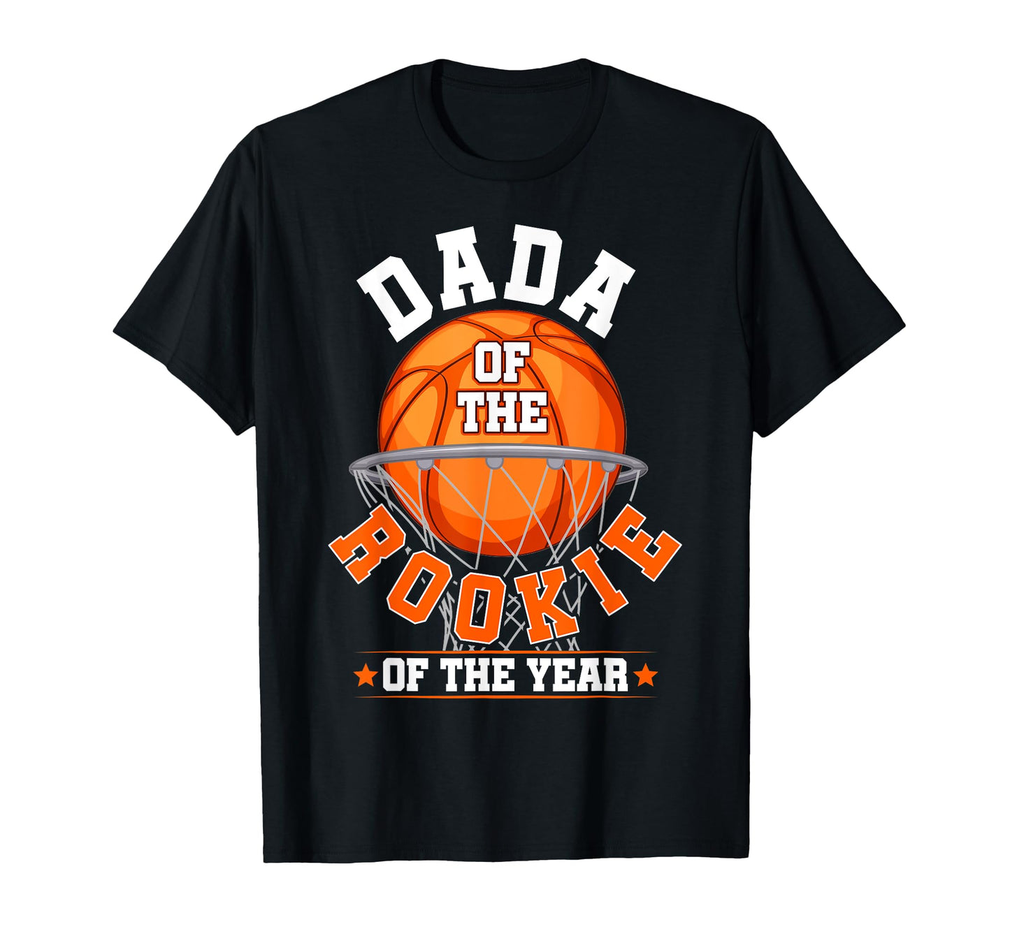 Dada of Rookie 1st Birthday Basketball Family Matching Party T-Shirt