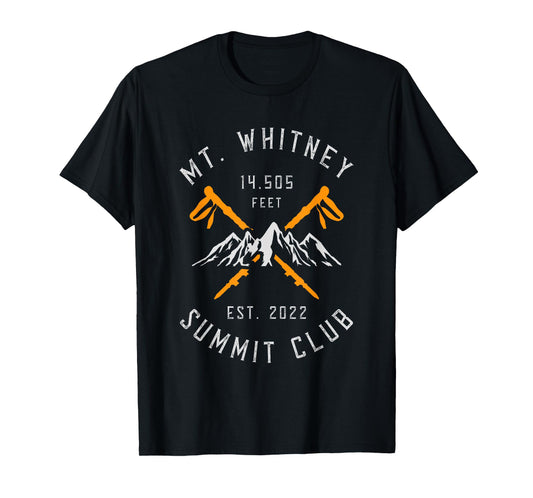 Mount Whitney Mountain Hiking Est 2022 T-Shirt