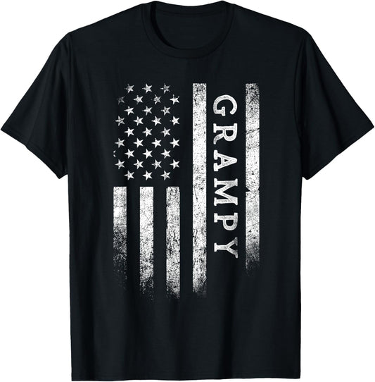 Grampy American Flag Grampy Gifts Patriotic Father's Day T-Shirt
