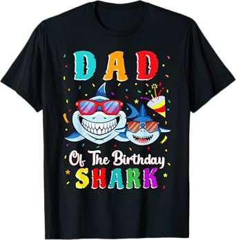 Dad Of The Shark Birthday Family Matching Birthday Son T-Shirt