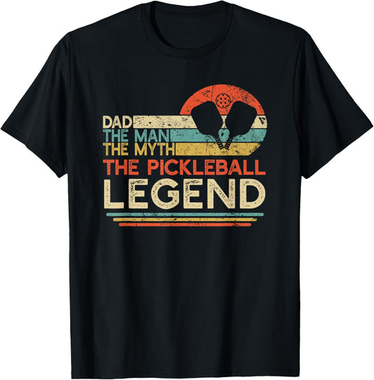Vintage Pickleball Dad The Man The Myth The Legend T-Shirt