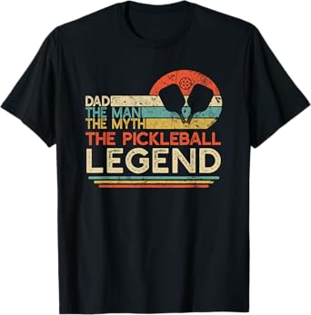 Vintage Pickleball Dad The Man The Myth The Legend T-Shirt