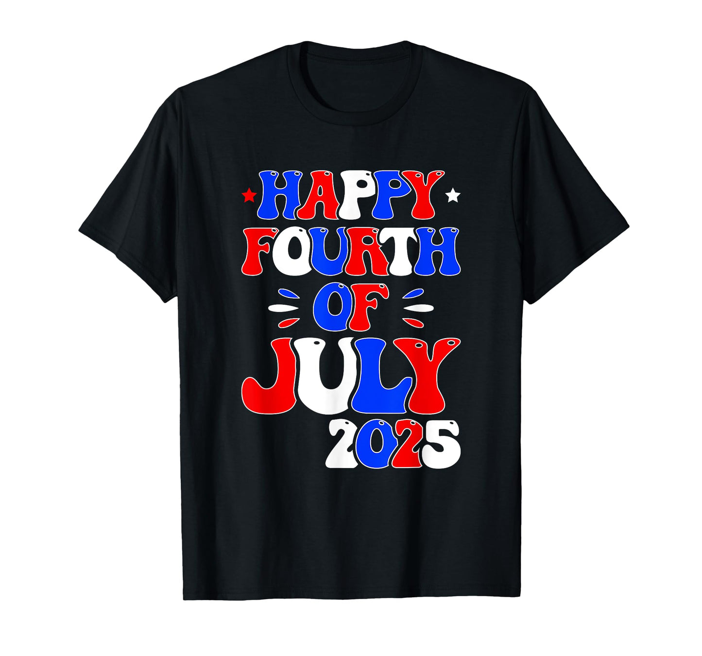 Retro Happy 4th Of July 2025 Fourth Of July For Men Women T-Shirt