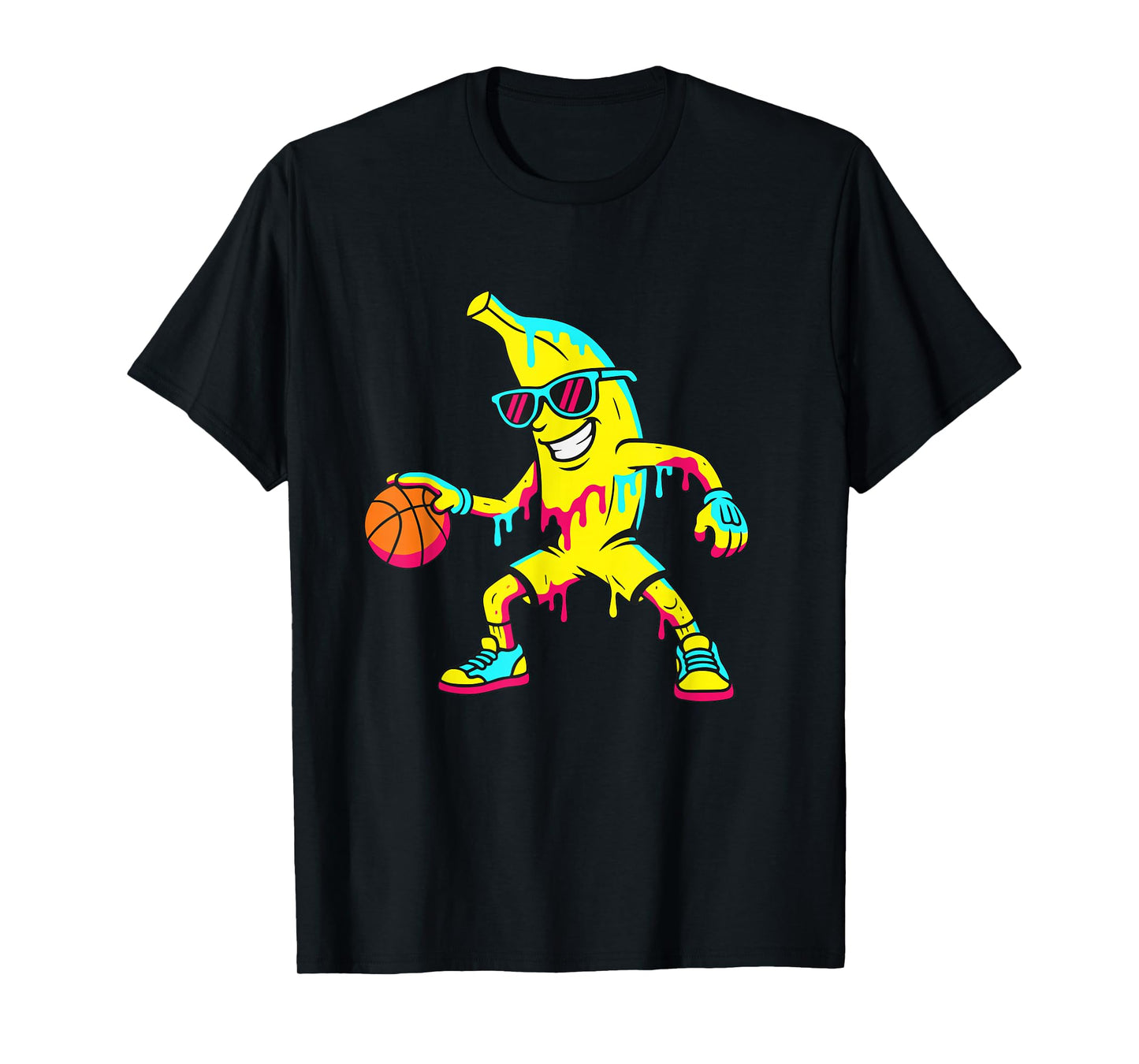 Banana Funny Basketball Drip Kids Youth Boys Girls T-Shirt