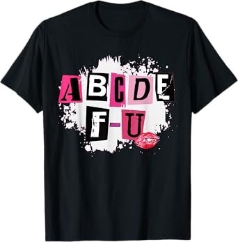 ABCDEFU Retro Funny Heart Valentine's Day T-Shirt