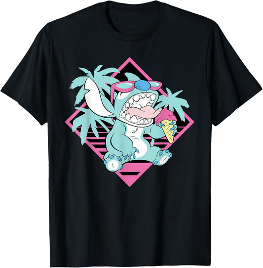 Disney Lilo & Stitch Ice Cream Retro 90s Beach T-Shirt T-Shirt