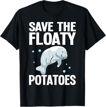 Funny Manatee Designs For Men Women Floaty Potato Sea Cows T-Shirt
