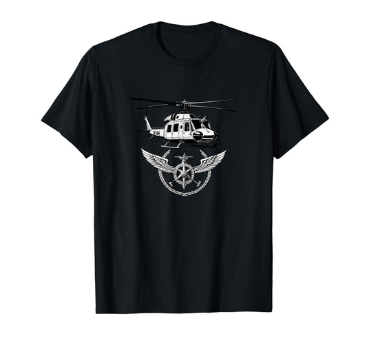 UH-1 Huey Retro Helicopter Vintage Vietnam Chopper T-Shirt