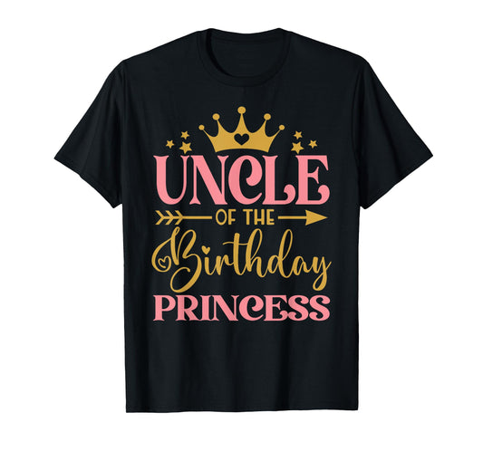 Uncle of The Birthday for Girl - 1st Birthday Princess Girl T-Shirt