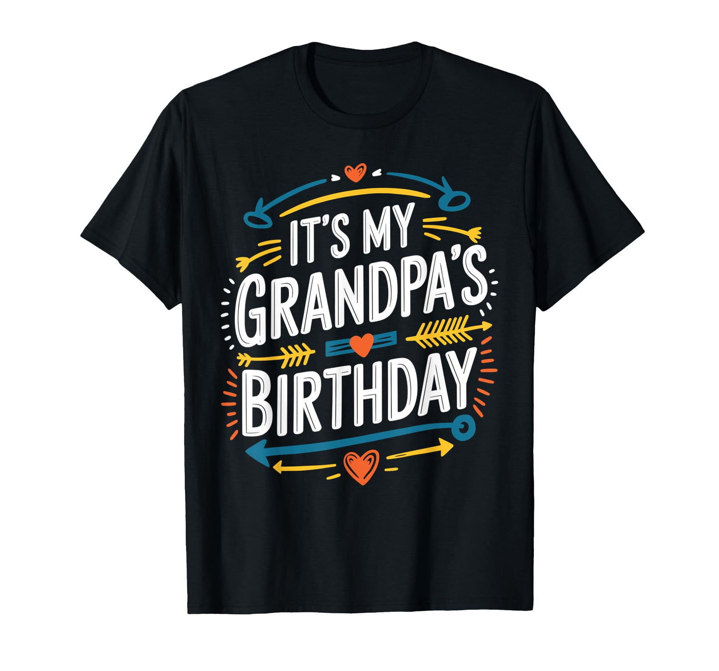 It's My grandpa's Birthday Boho Nostalgia Design Women Kids T-Shirt