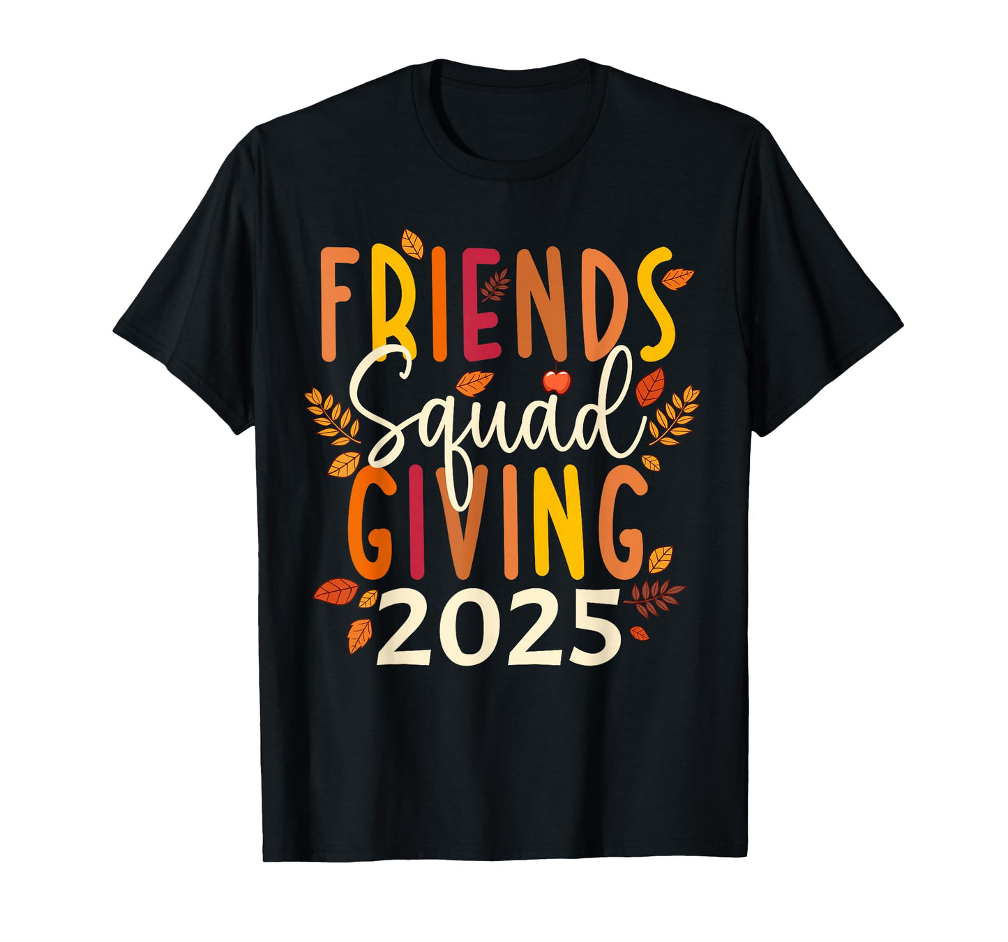 Retro Friendsgiving Squad 2025 Thanksgiving Group Fall T-Shirt