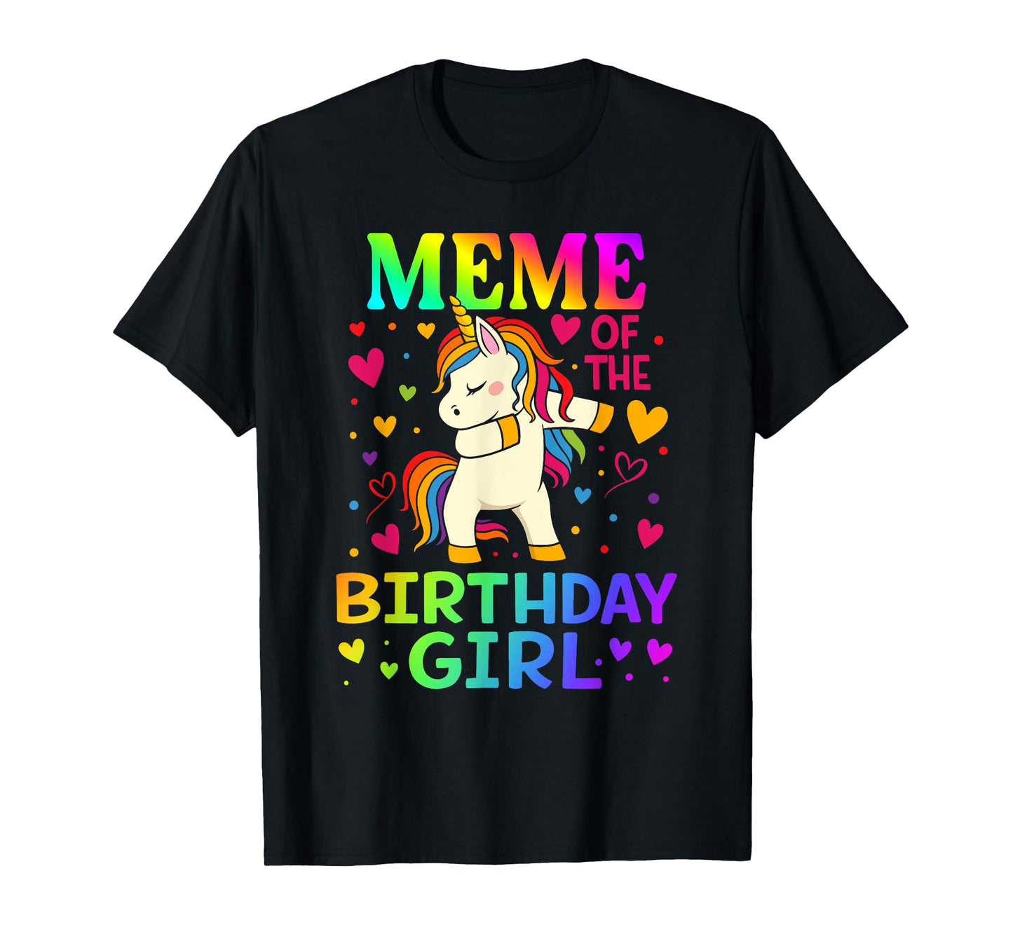 Meme Of Birthday Girl Matching Family Unicorn Party T-Shirt