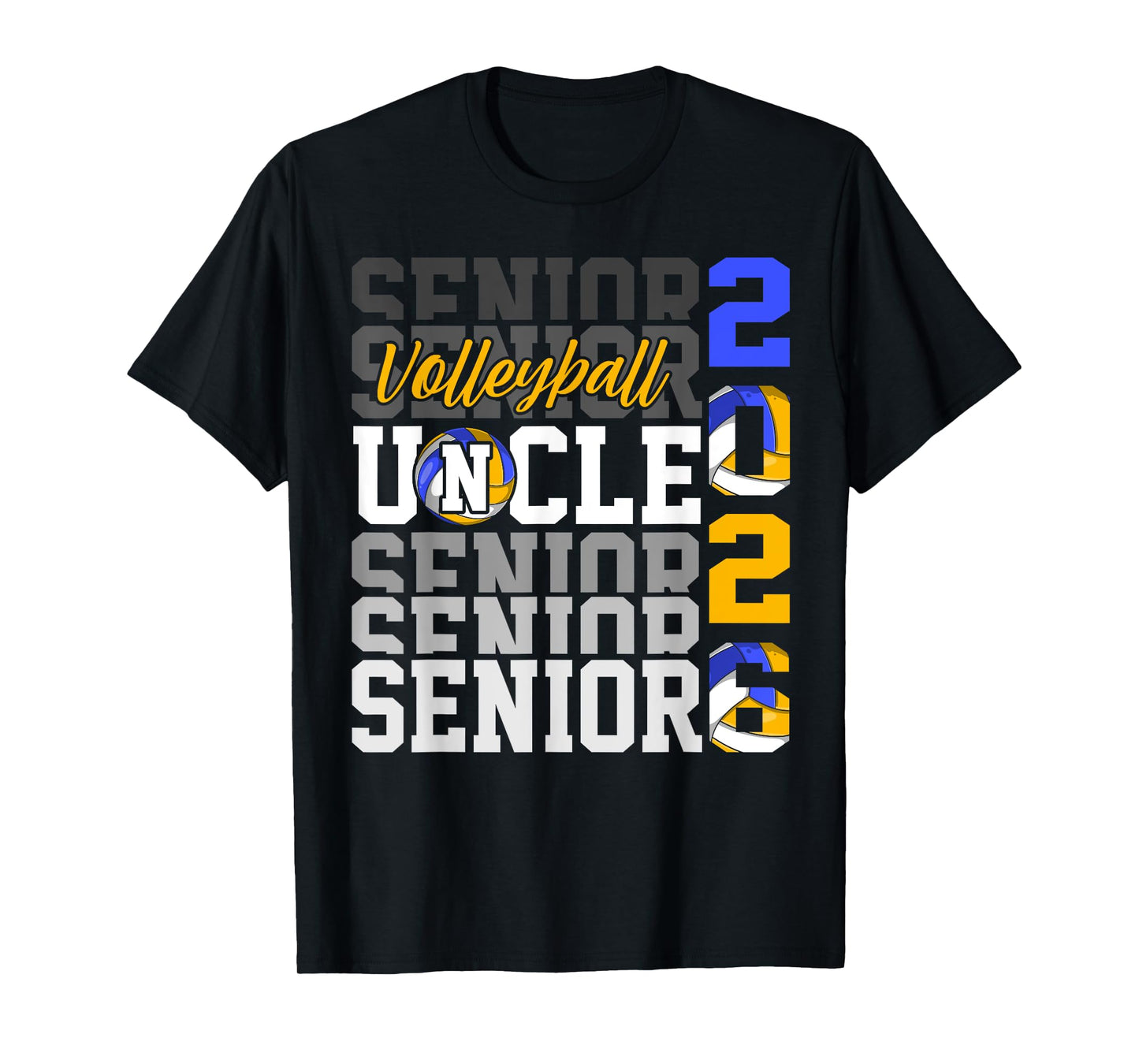 2026 volleyball senior Uncle graduation Matching family T-Shirt