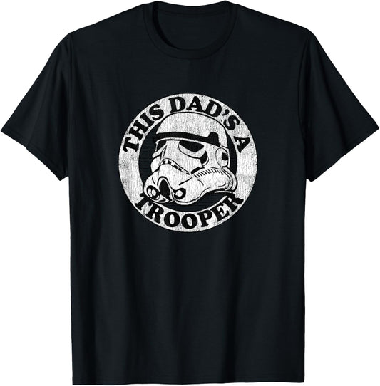 Star Wars Father's Day Stormtrooper This Dad Is A Trooper Circle T-Shirt