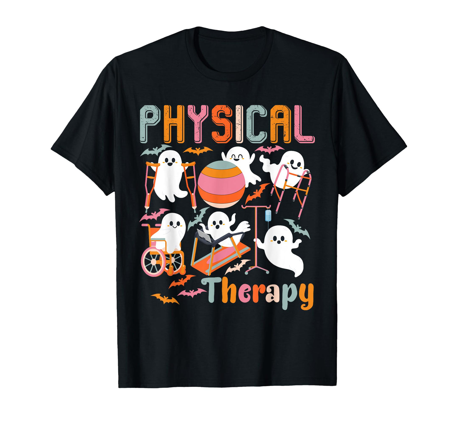 Cute Ghost Physical Therapy PT Physical Therapist Halloween T-Shirt