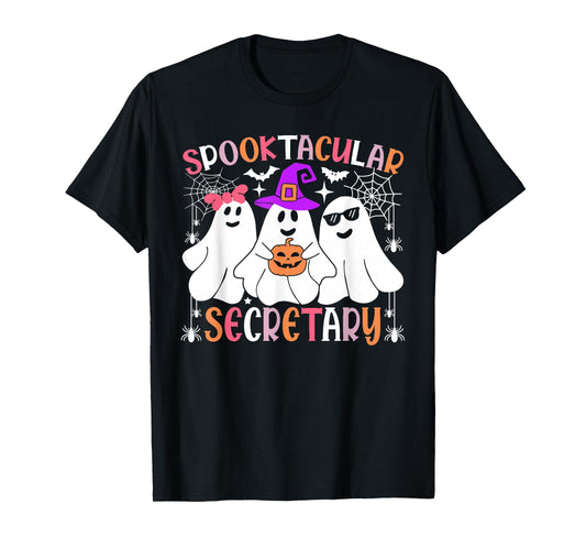 Spooktacular Secretary Funny Halloween Costume T-Shirt