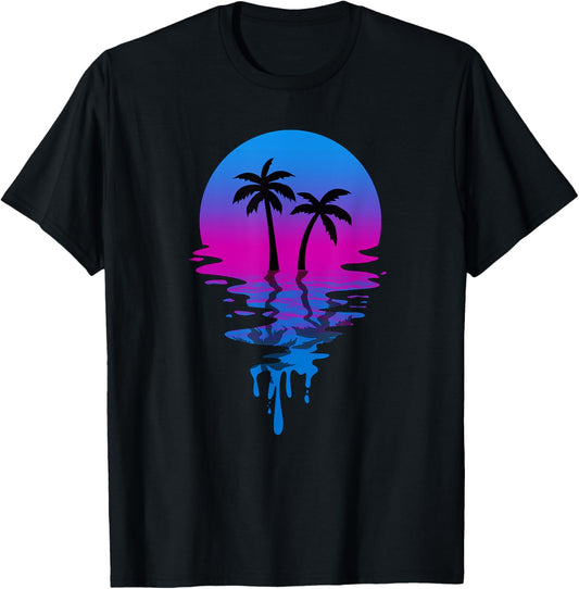 Vintage Retro Sunset Palm Tree T-Shirt