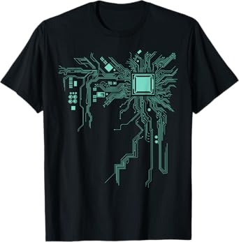 Funny Computer Geek Nerd Gift Cool Computer Core Circuit T-Shirt