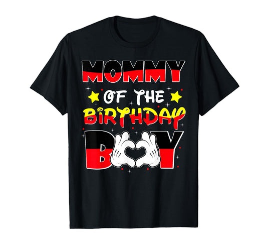 Mommy of The Birthday Boy Shirt Matching Mom Son Family Bday T-Shirt