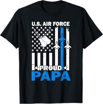 US Air Force USAF Veteran Proud Papa Family Matching T-Shirt