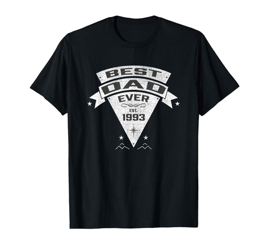 Mens Best Dad Ever Est. 1993 Established Father & Daddy T-Shirt