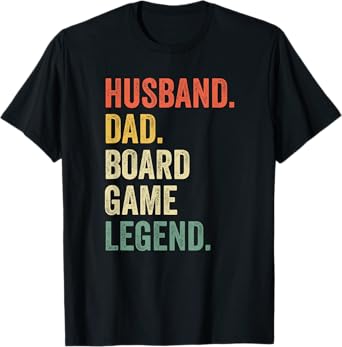 Husband Dad Board Game Night Legend Funny Father Vintage T-Shirt