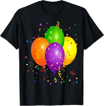 It's My Party Balloons Birthday Party Time T-Shirt