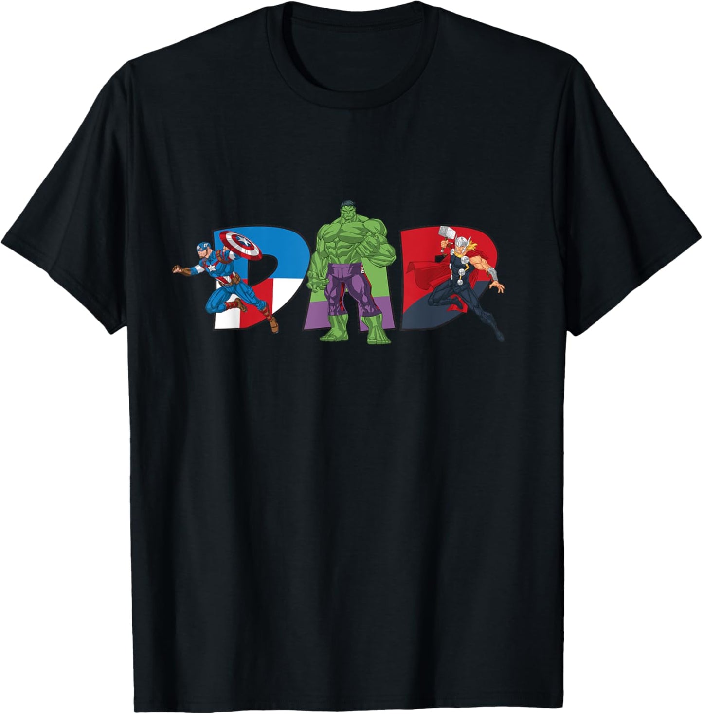 Marvel Avengers Team Dad Father’s Day Family Trip Birthday T-Shirt