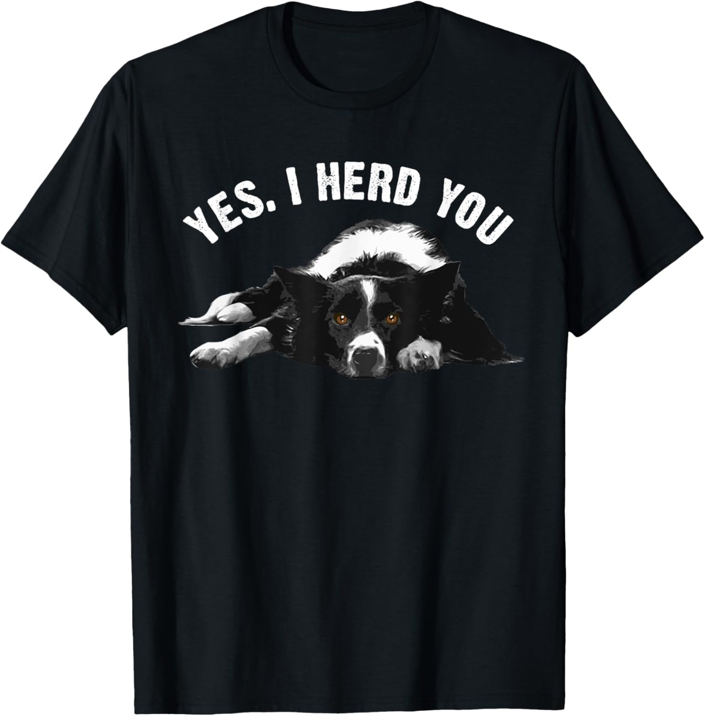 Funny Border Collie Art Men Women Puppy Border Collie Lovers T-Shirt