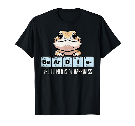 Bearded Dragon Elements Happiness Beardie Men Women Kids T-Shirt