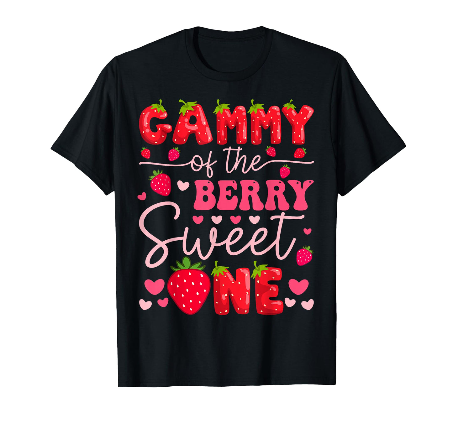 Gammy Of The Berry Sweet One Strawberry 1St Birthday Girl T-Shirt