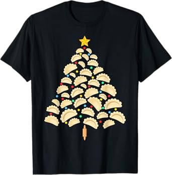 Pierogi Tree Polish Christmas Food Funny Tee Men Women Kids T-Shirt