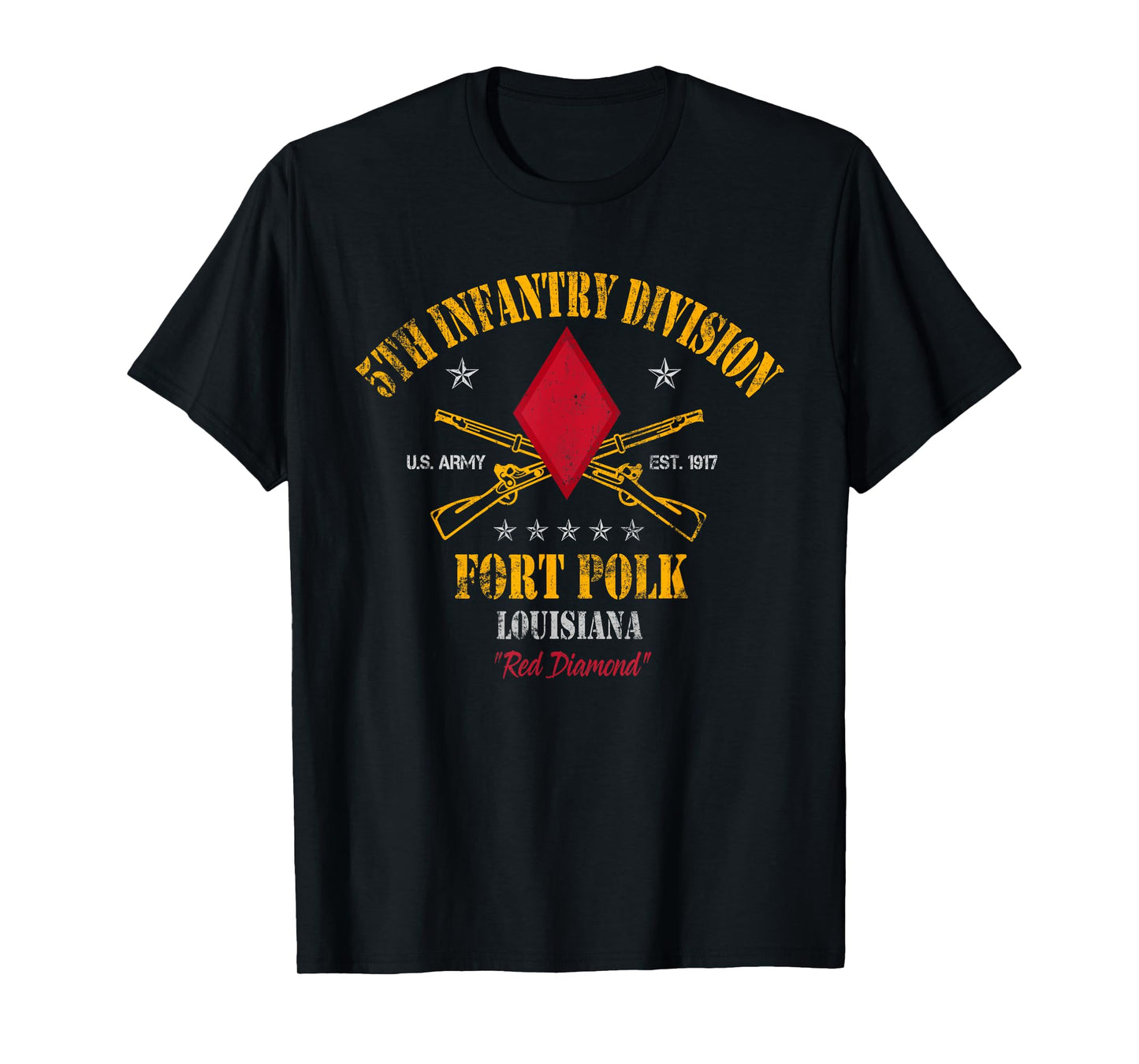 5th Infantry Division Veteran Fort Polk Veterans Day Dad T-Shirt