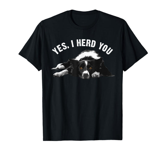 Funny Border Collie Art Men Women Puppy Border Collie Lovers T-Shirt