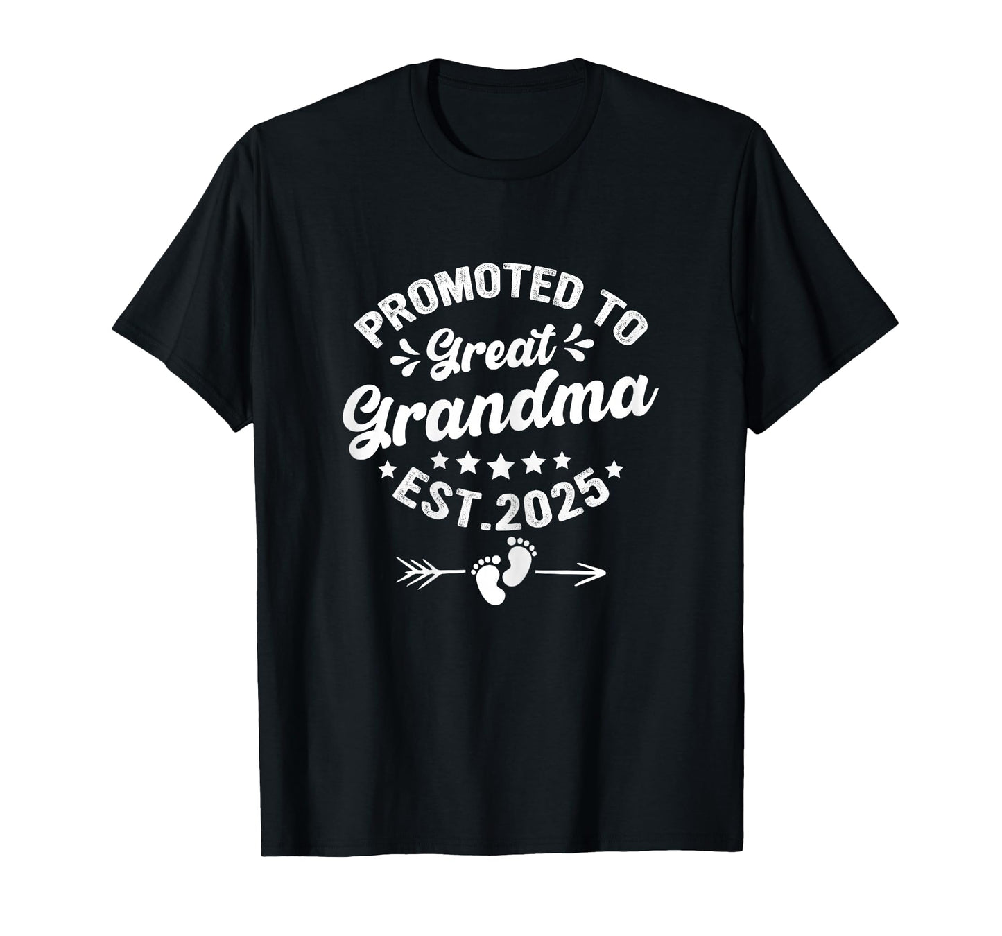 SOMMAS PREGNANCY ANNOUNCEMENT Promoted to Great Grandma 2025, Soon to Be Great Grandmother T-Shirt, Female X-Small, Black
