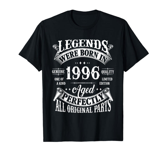 30th Birthday Shirt Vintage Born In 1996 30 Years Old B-day T-Shirt