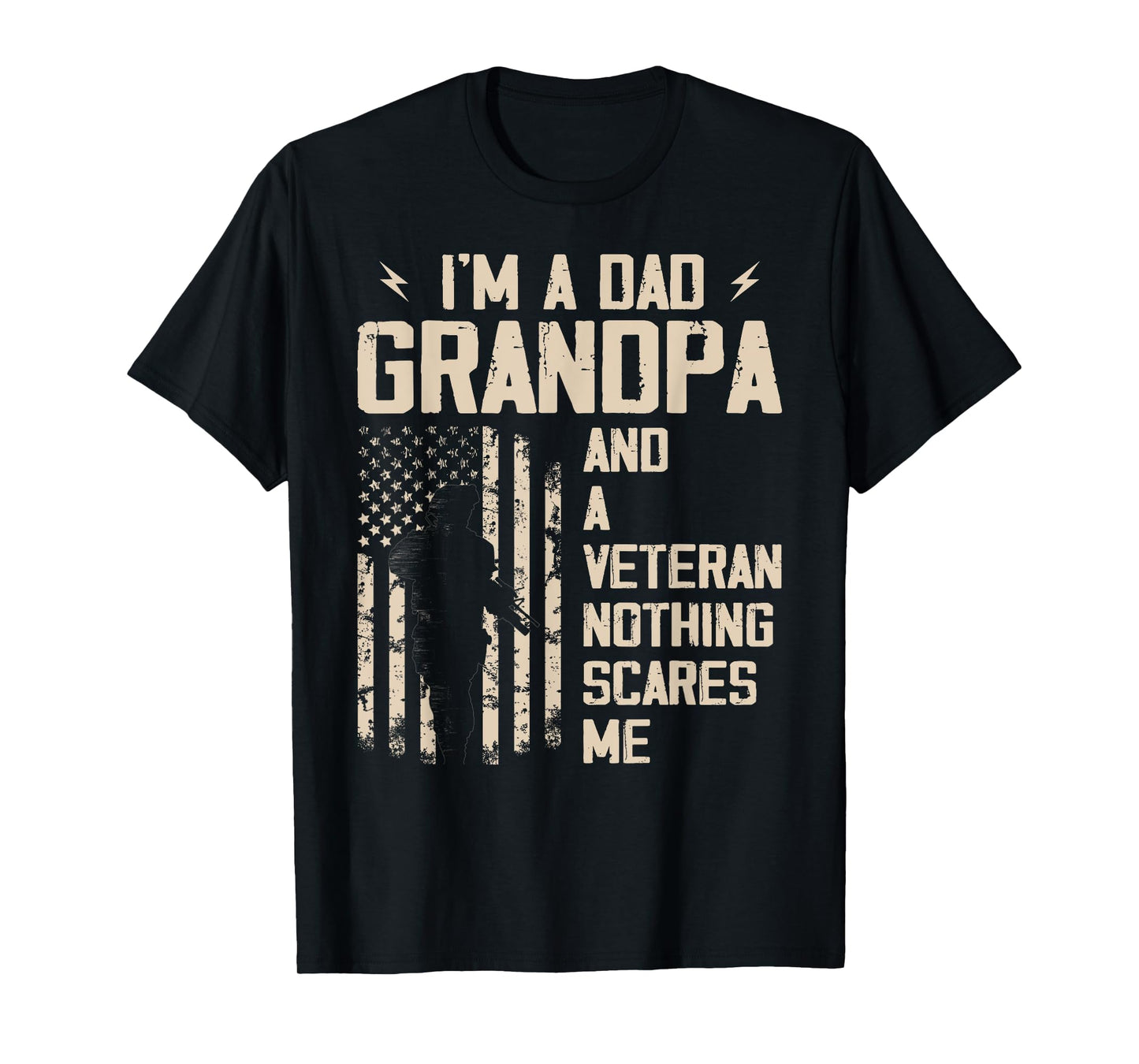 I'm A Dad Grandpa And Veteran Fathers Day Papa Grandpa T-Shirt